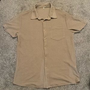 Textured button down shirt
